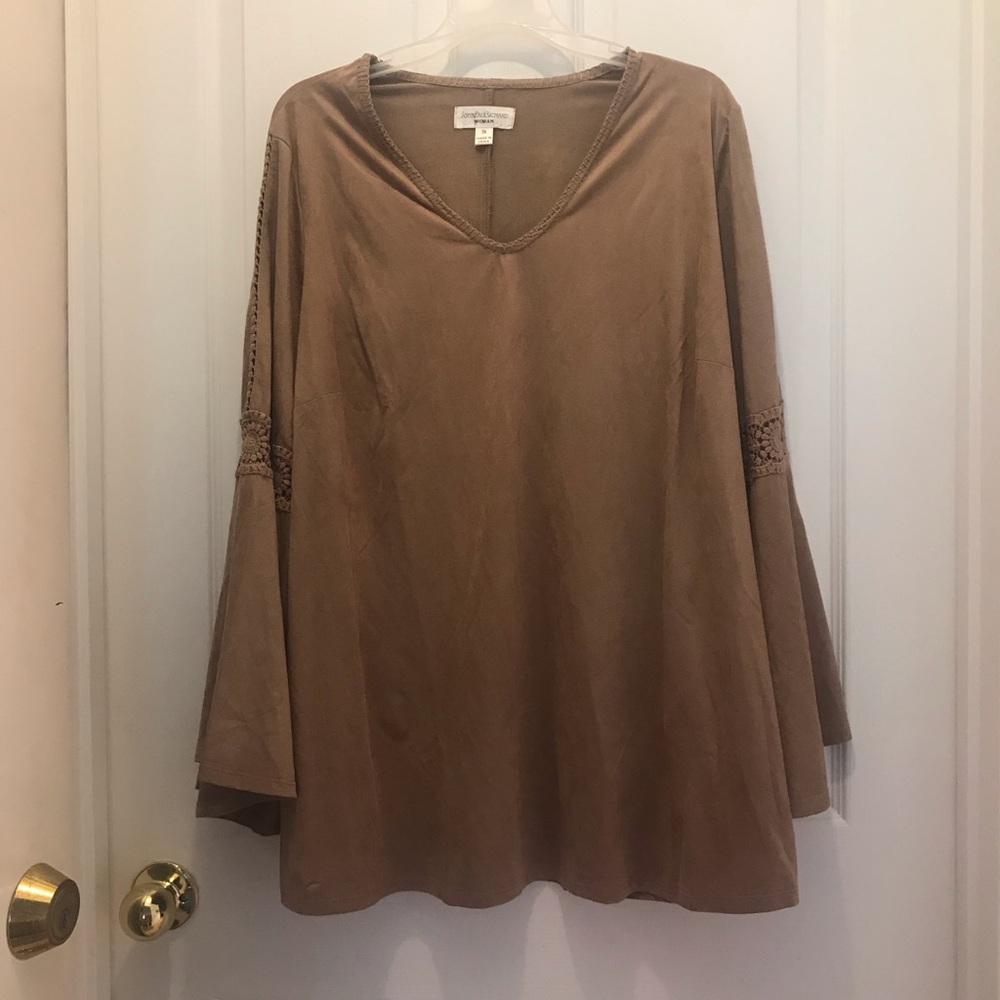 Bell Sleeve Light Brown Blouse